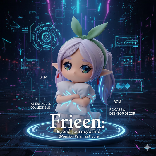 Anime Frieren: Beyond Journey's End 8cm Q-Version Pajamas Figure | Cute Frieren Desktop Ornament & PC Case Decor Toy Gift