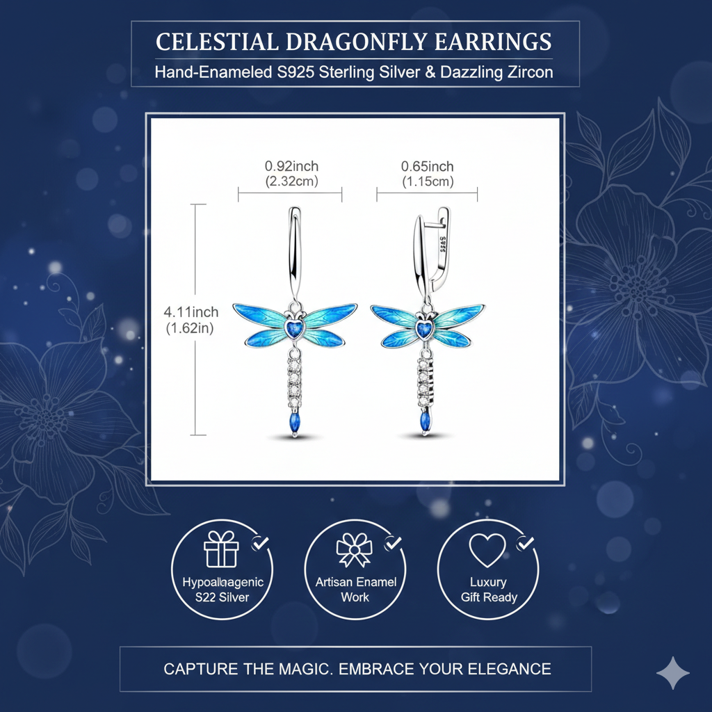 Elegant Dragonfly Hoop Earrings | Dainty Silver Cubic Zirconia Piercing | Bohemian Statement Animal Jewelry | Tiny Pave Crystal Insect Studs | Unique Gift for Her