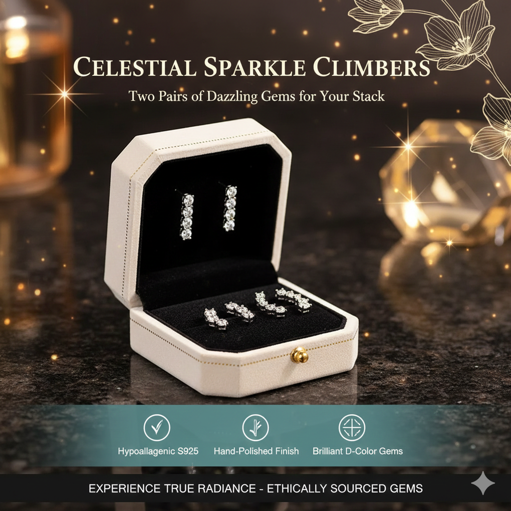 GRA Certified D Color Moissanite Smile Earrings - Genuine S925 Sterling Silver Lab-Grown Diamond Studs - VVS1 Clarity Sparkling Jewelry - Ethical Anniversary Gift for Her