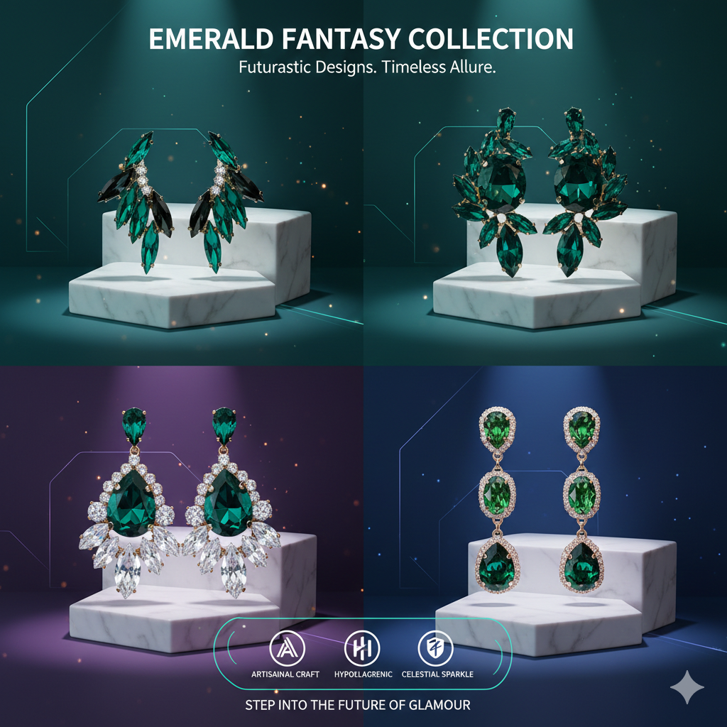 Luxury Green Water Drop Zirconia Earrings - High-End Emerald Cut Teardrop Dangles - Elegant Wedding & Banquet Statement Jewelry for Women - Premium Cubic Zirconia Accessories