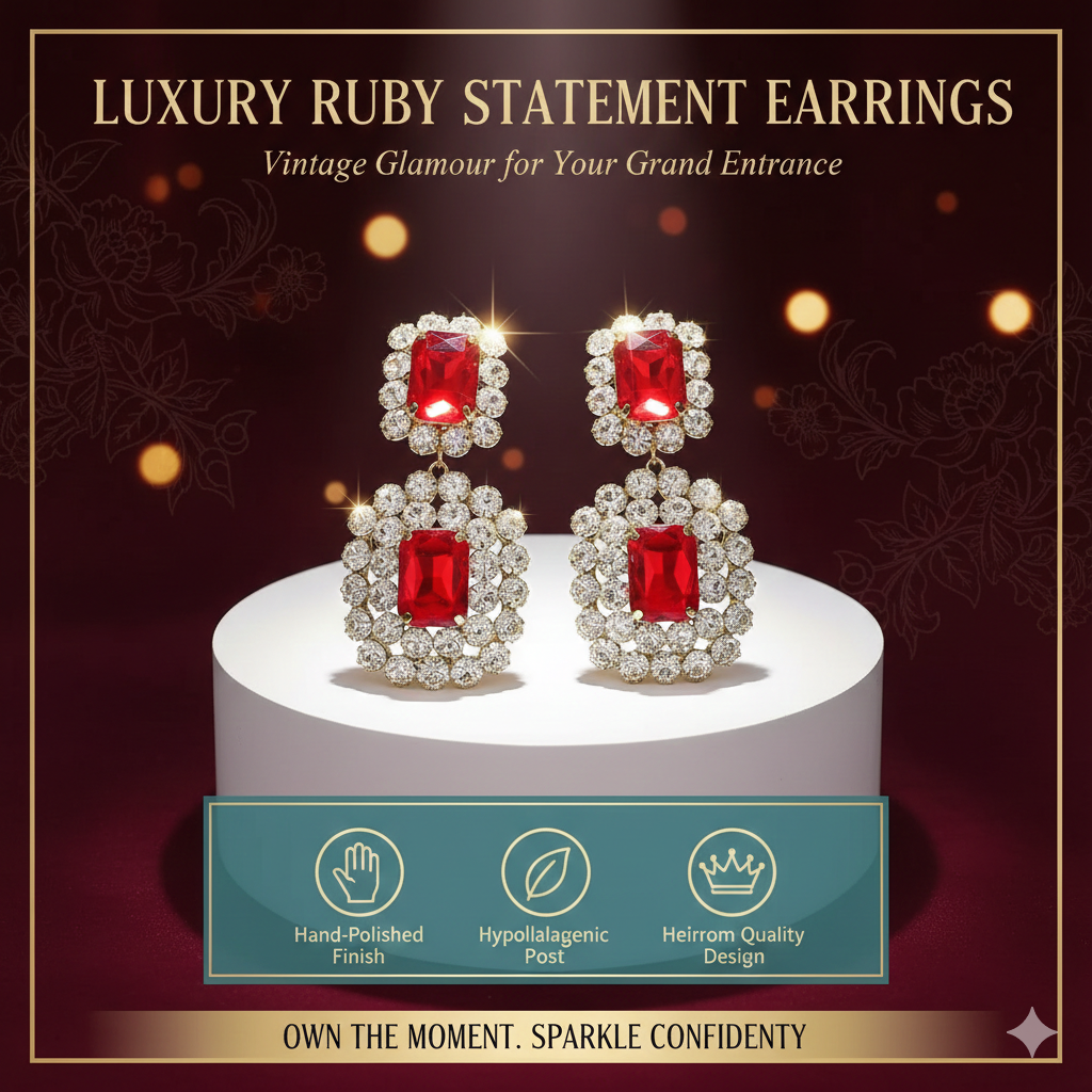 Vintage-Inspired Black Glass Drill Earrings | Oversized Geometric Square Dangles | Glamorous Rhinestone Statement Jewelry | Midnight Black Crystal Ear Piercing | Gift for Her